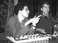 Stefan Beck and Rainer Ganahl in der Modernen Bar Juli 1995