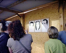 Visitors and posters